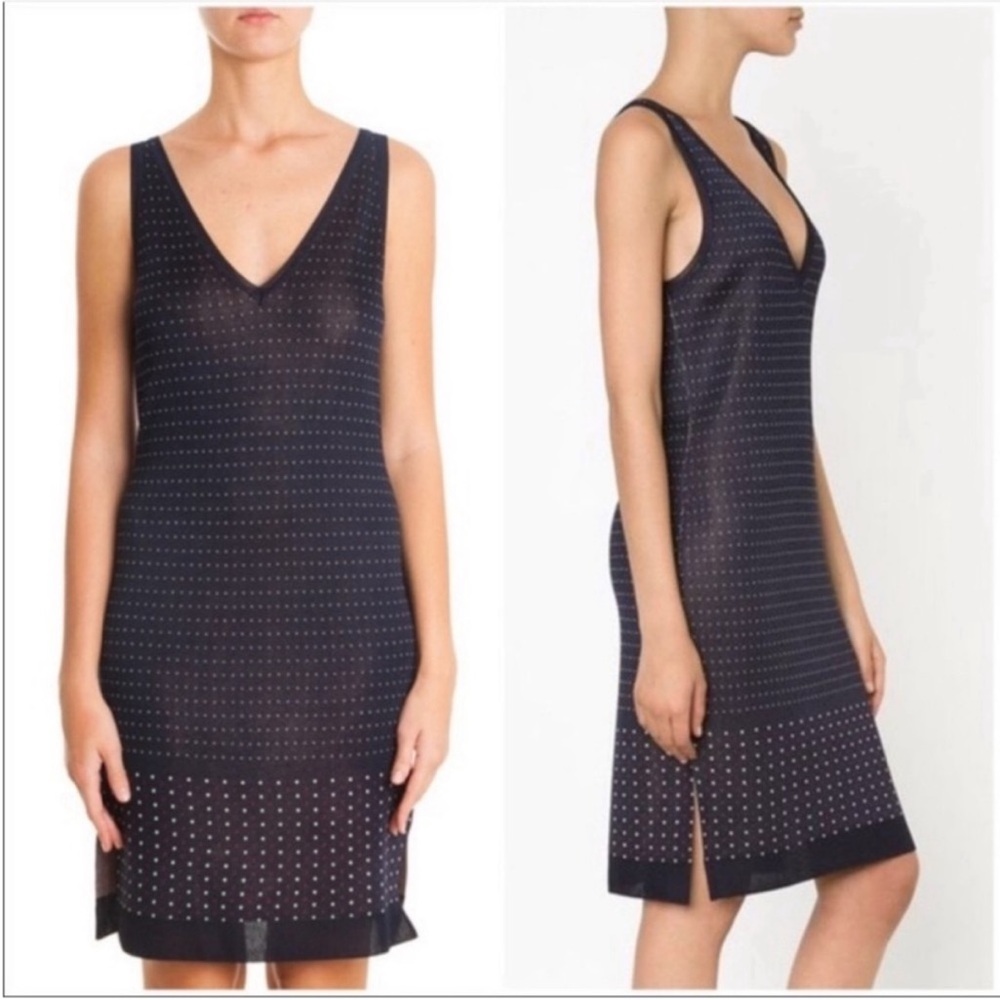 New without tags Rag & Bone Navy Deep V-Neck Midi Abigail Dress